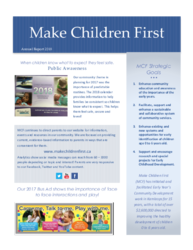 Click to read our Make Children First 2018 Annual Report